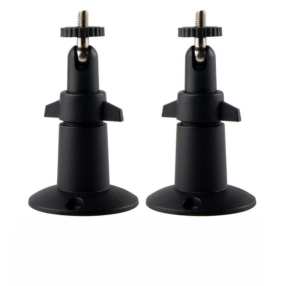 Security Camera Mount Bracket for Camera with 1/4 Screw Head Wall Mount Compatible with Ring Stick Up Cam Wired/Battery and Ring Indoor Cam Baby Monitor,360 Degree Adjustable (Black 2 Pack)