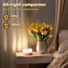 JUSHENG Night Light for Baby Nursery, Rechargeable LED Touch Light with 3CCT & Stepless Dimming Function, Portable Bedside Lamp Tap Lights Battery Powered for Breastfeeding, Kids, Nightstand-Pink view 2