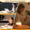 JUSHENG Night Light for Baby Nursery, Rechargeable LED Touch Light with 3CCT & Stepless Dimming Function, Portable Bedside Lamp Tap Lights Battery Powered for Breastfeeding, Kids, Nightstand-Pink view 4