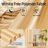 10ft x 10ft Wrinkle Free Champagne Backdrop Curtains for Parties Weddings, Thick Silky Polyester Fabric Photo Backdrop Drapes, 2 Panels 5X 10 ft Background Cloth for Birthday Baby Shower Photography view 3