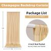 10ft x 10ft Wrinkle Free Champagne Backdrop Curtains for Parties Weddings, Thick Silky Polyester Fabric Photo Backdrop Drapes, 2 Panels 5X 10 ft Background Cloth for Birthday Baby Shower Photography view 4