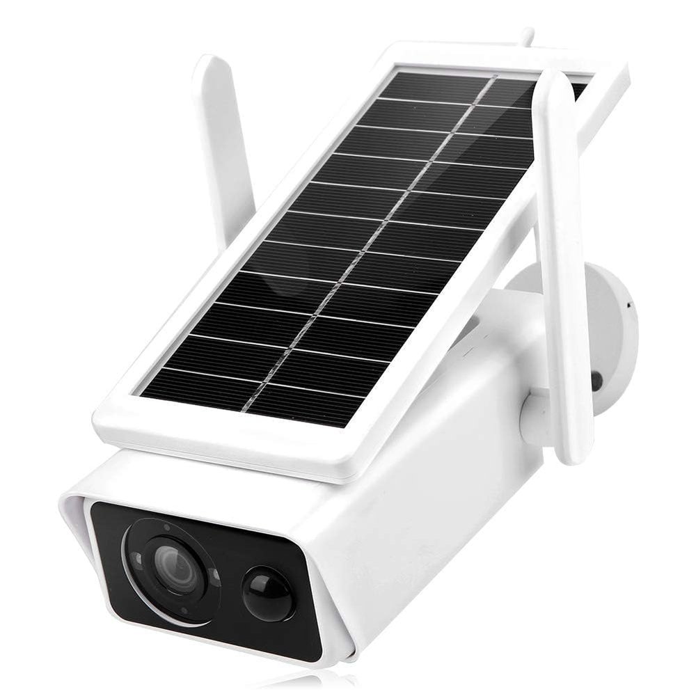 JEOZBM Solar Wireless Security Camera, 1080P Outdoor Solar Powered WiFi Camcorder, Remote Monitoring Digital Camera with Solar Panel for Home Security