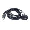 ImBros Car AUX USB Male Dash Flush Mount Mounting Adapter Suitable 1.5M view 1