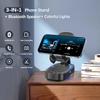 Cell Phone Stand with Wireless Bluetooth Speaker, Unique Gifts for Men/Women, Adjustable Phone Holder with 5 LED Light Modes, Anti-Slip Base HD Surround Sound, Phone Speaker Amplifier for iPhone/iPad view 2