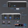 8K@60Hz USB3.0 2 Displayport+HDMI KVM Switch Triple Monitor 2Computer, 2PC Share 3Monitors (HDMI+2 Displayport) KVM Switch with Audio Microphone and 3USB Ports, HDMI+2 DP Monitor Switch for 2PC view 2