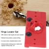 QANYEGN 35mm Hinge Hole Saw Jig, Drilling Guide Cuer Bit Set, Hinge Hole Drill Guide Locator for Woodworking(Red) view 2
