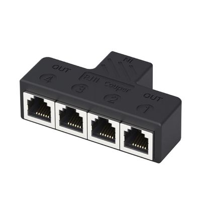 Ankexin 3 Way/4 Way Telephone Splitter Adapter, Lossless Transmission, RJ11 6P6C, Perfect for Families or Small Offices, Multiple Uses: Phones/ADSL Broadband/Cats/Faxes Machines