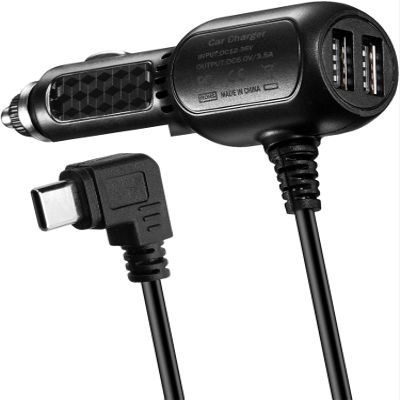 Dash Cam Type C Power Cable Adapter USB-C Port Dashcam Compatible for REDTIGER F7N /F7NP,WOLFBOXG840S G850 Dash Cam