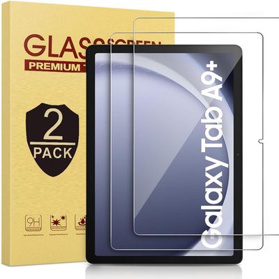[2 Pack] Lnuyefn Screen Protector For Galaxy Tab A11 Plus/A9 Plus 11 inch 2025/2023, Tempered Glass Film Guard For Samsung Tablet A9+/A11+ model (SM-X210/X216 SM-X236) Anti-Scratch 9H Hardness Bubble-free Clear