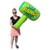 Zugar Land Colorful Jumbo Bang Mallet Inflate (36") Pink, Blue, Purple and Green Colors Available. Double-Sided Inflatable Big Bopper Hammer for Play Fights for Kids and Adults. (Green) view 1