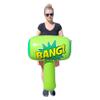 Zugar Land Colorful Jumbo Bang Mallet Inflate (36") Pink, Blue, Purple and Green Colors Available. Double-Sided Inflatable Big Bopper Hammer for Play Fights for Kids and Adults. (Green) view 2