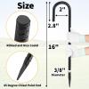 Besitu 16 Inches 24-Pack J Hook Rebar Stakes Heavy Duty Tent Stakes with Chisel Point End, Steel Ground Anchors Metal Garden Stakes Chain Link Fence Stakes Black Coated view 2