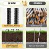 Besitu 16 Inches 24-Pack J Hook Rebar Stakes Heavy Duty Tent Stakes with Chisel Point End, Steel Ground Anchors Metal Garden Stakes Chain Link Fence Stakes Black Coated view 3