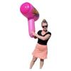 Zugar Land Colorful Jumbo Bang Mallet Inflate (36") Pink, Blue, Purple and Green Colors. Double-Sided Superhero Inflatable Big Bopper Hammer for Play Fights for Kids and Adults. (Pink) view 4