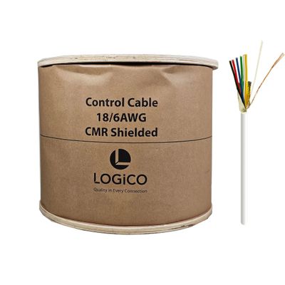 Best 1000ft 18/4 Shielded CMR/CL3R Security Alarm Bare Copper Cable PVC Jacket White