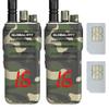 Wurui G5 Global-ptt 4G POC walkie Talkie for Adults Long Range intercom 1000 Miles Distance Network Two Way Radio Work Team Communication Professional Job unlimit Distance (2CamouflagewithSIM) view 1