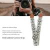 Embroidered Camera Strap, Thickened Bohemian, Soft &, Floral Pattern, Universal Fit for Digital & SLR Cameras view 3