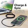 BoxWave Cable Compatible with Logitech Brio 300 - DirectSync PD Cable (3ft) - USB-C to USB-C (100W), Type C Braided Charge and Fast Sync - Jet Black view 4