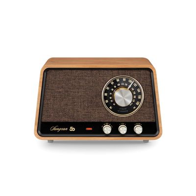 Sangean WR-55 AM/FM/Bluetooth/AUX Premium Analog Wooden Cabinet Radio 50th Anniversary Edition