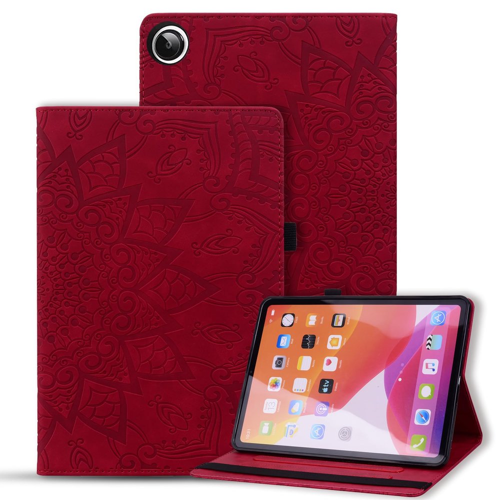 YBFJCE Case for Samsung Galaxy Tab A9 2023 (SM-X110/SM-X115) 8.7 inch, Slim Stand Shell Protective Case with Pencil Holder, PU Leather Folio Cover for Samsung Galaxy Tab A9 2023, Red
