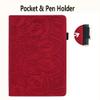 YBFJCE Case for Samsung Galaxy Tab A9 2023 (SM-X110/SM-X115) 8.7 inch, Slim Stand Shell Protective Case with Pencil Holder, PU Leather Folio Cover for Samsung Galaxy Tab A9 2023, Red view 4