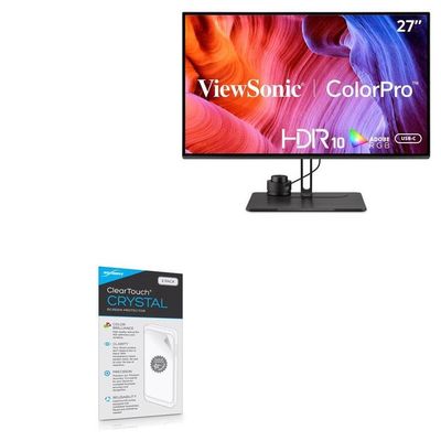 BoxWave Screen Protector Compatible with Viewsonic ColorPro 27" (VP2768a) - ClearTouch Crystal (2-Pack), HD Film Skin - Shields from Scratches