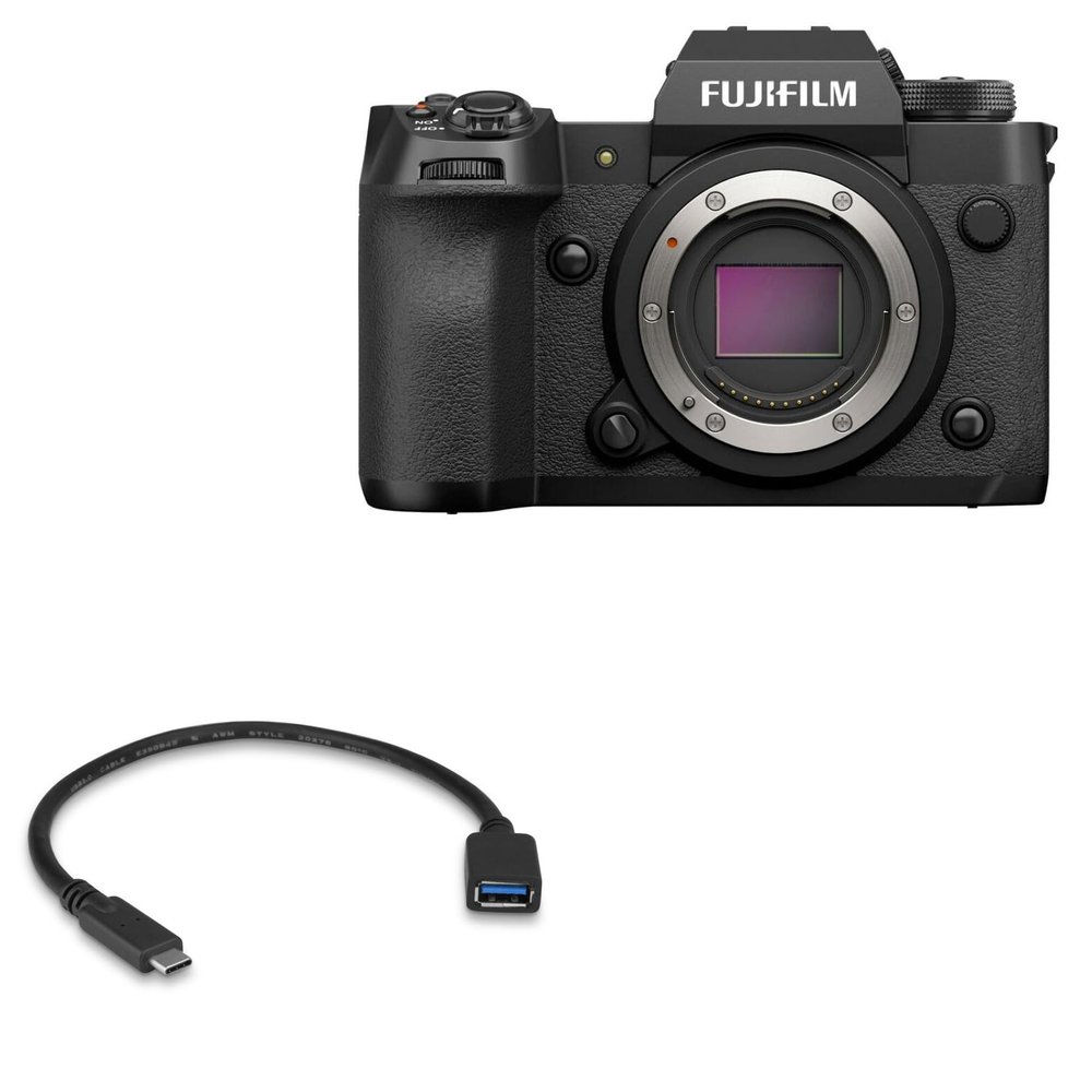 BoxWave Cable Compatible with Fujifilm X-H2 - USB Expansion Adapter, Add USB Connected Hardware to Your Phone