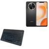 BoxWave Keyboard Compatible with Huawei Enjoy 60X - SlimKeys Bluetooth Keyboard - with Backlight, Portable Slim LED 7 Colors - Jet Black view 1