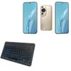 BoxWave Keyboard Compatible with Huawei P60 - SlimKeys Bluetooth Keyboard - with Backlight, Portable Slim LED 7 Colors - Jet Black view 1
