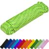 TECEUM Rope  90 Feet x 3/8 Inch (10mm)  Green Gray  Strong All-Purpose Utility Rope  Camping, Crafting, Flag Pole, Indoor & Outdoor  Polypropylene Nylon Poly Lightweight Diamond Braided Cord view 1