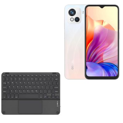 BoxWave Keyboard Compatible with Blackview Oscal C80 - SlimKeys Bluetooth Keyboard with Trackpad, Portable Slim TouchPad - Jet Black