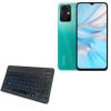 BoxWave Keyboard Compatible with Blackview Oscal C70 - SlimKeys Bluetooth Keyboard - with Backlight, Portable Slim LED 7 Colors - Jet Black view 1