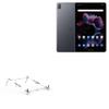BoxWave Stand and Mount Compatible with Blackview Tab 16 - Pocket Aluminum Stand 3-in-1, Portable Multi Angle Viewing Riser - Metallic Silver view 1