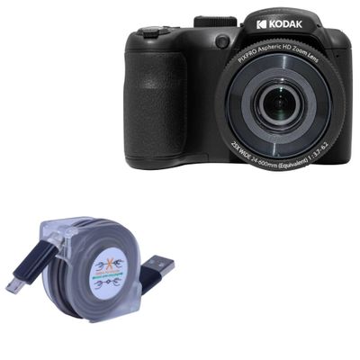 BoxWave Cable Compatible with Kodak PIXPRO AZ255 - miniSync, Retractable, Portable Sync Cable