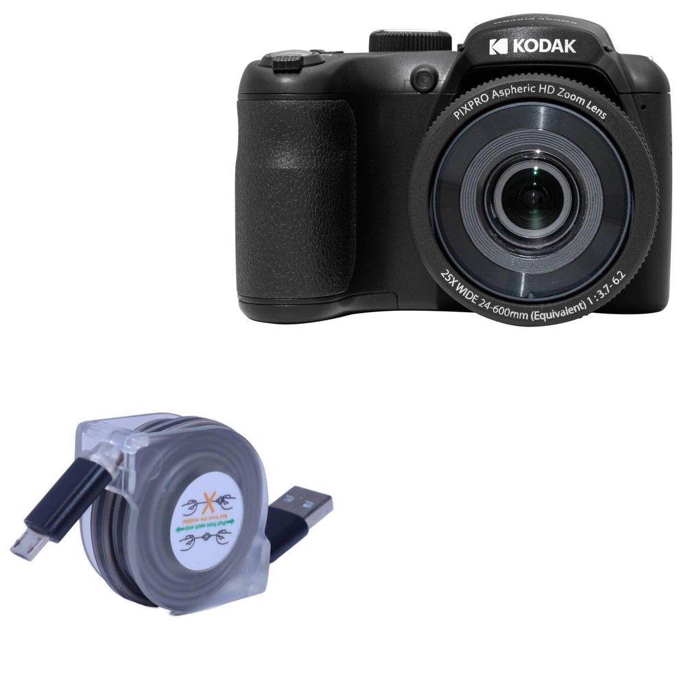 BoxWave Cable Compatible with Kodak PIXPRO AZ255 - miniSync, Retractable, Portable Sync Cable