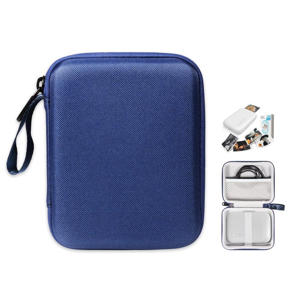 alltravel Photo Printer Case for Liene 2x3 Photo Printer, Mini Instant Portable Color Mono Photo Printer (Blue)