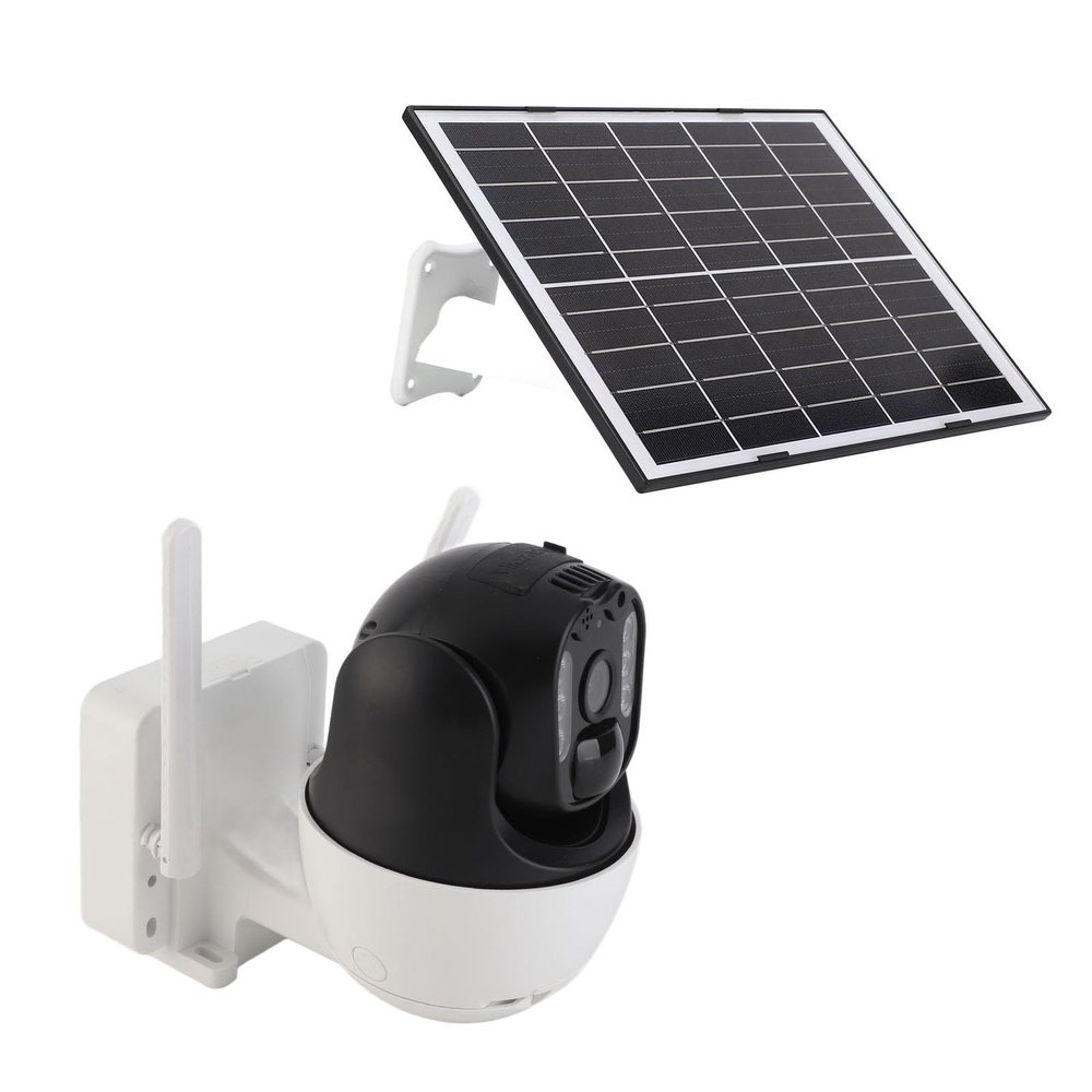gernie 4G Security Camera Panel 4Mp Ip67 Home Powered Degree Color 2 Way for Audio Siren 4G for Network 2560X1440 4Mp Outside Security Surveillance Robots