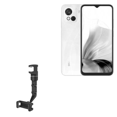 BoxWave Car Mount Compatible with Blackview Oscal C80 - Rearview Mirror Car Mount, Rear View Mirror Adjustable GPS Car Mount - Jet Black