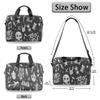 bisibuy Black White Rock Music Graffiti Laptop Bag 16 Inch with Shoulder Straps & Handle Water-Resistant Durable Messenger Bag for Men Women Business Office Travel Gifts view 2