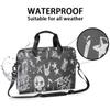 bisibuy Black White Rock Music Graffiti Laptop Bag 16 Inch with Shoulder Straps & Handle Water-Resistant Durable Messenger Bag for Men Women Business Office Travel Gifts view 3