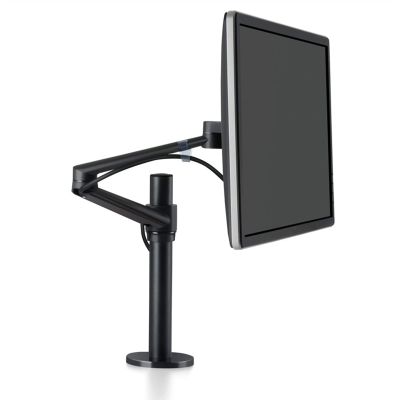 Listed TV Mount Alunimum Height Adjustable Monitor Bracket 17-32 inch Screen Monitor Holder Arm Full Motion Desktop Monitor Mount Stand,Holds Up to 17.6 Lbs Motion TV Bracket (Color : Black)