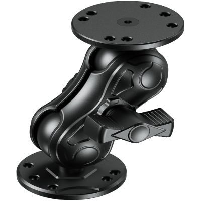 VAZESWIN Aluminum Alloy Fish Finder Mount with 1.5" Ball AMPS Hole Round Plates, 3.5" Short Arm Marine Electronic Mount Tablet Holder for Garmin, Lowrance, Humminbird, Raymarine and More