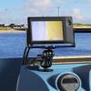 VAZESWIN Aluminum Alloy Fish Finder Mount with 1.5" Ball AMPS Hole Round Plates, 3.5" Short Arm Marine Electronic Mount Tablet Holder for Garmin, Lowrance, Humminbird, Raymarine and More view 4