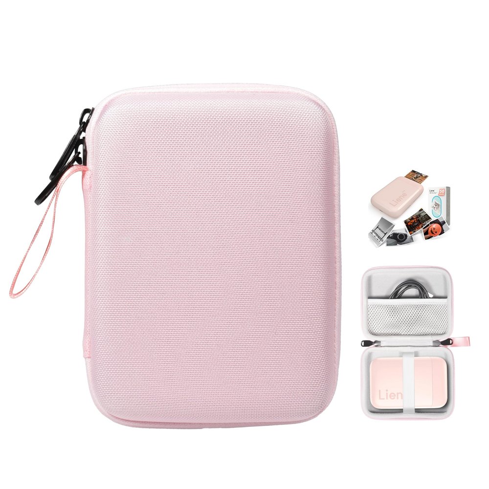 Alltravel Photo Printer Case for Liene 2x3 Photo Printer, Mini Instant Portable Color Mono Photo Printer (Pink)