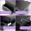 Simple Trending Monitor Stand Riser and Computer Wood Desk Organizer with Drawer and Pen Holder for Laptop, Computer, iMac, Black view 4