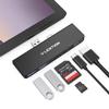 LENTION Surface Pro 7 USB C Hub Docking Station,6-in-1 Surface Pro 7 Hub,4K@60Hz USB C to HDMI Hub,SD&Micro SD Dual Card Reader Hub,2 USB 3.0 Hub,60W Type C Charging Port Hub(CS34,Black) view 1