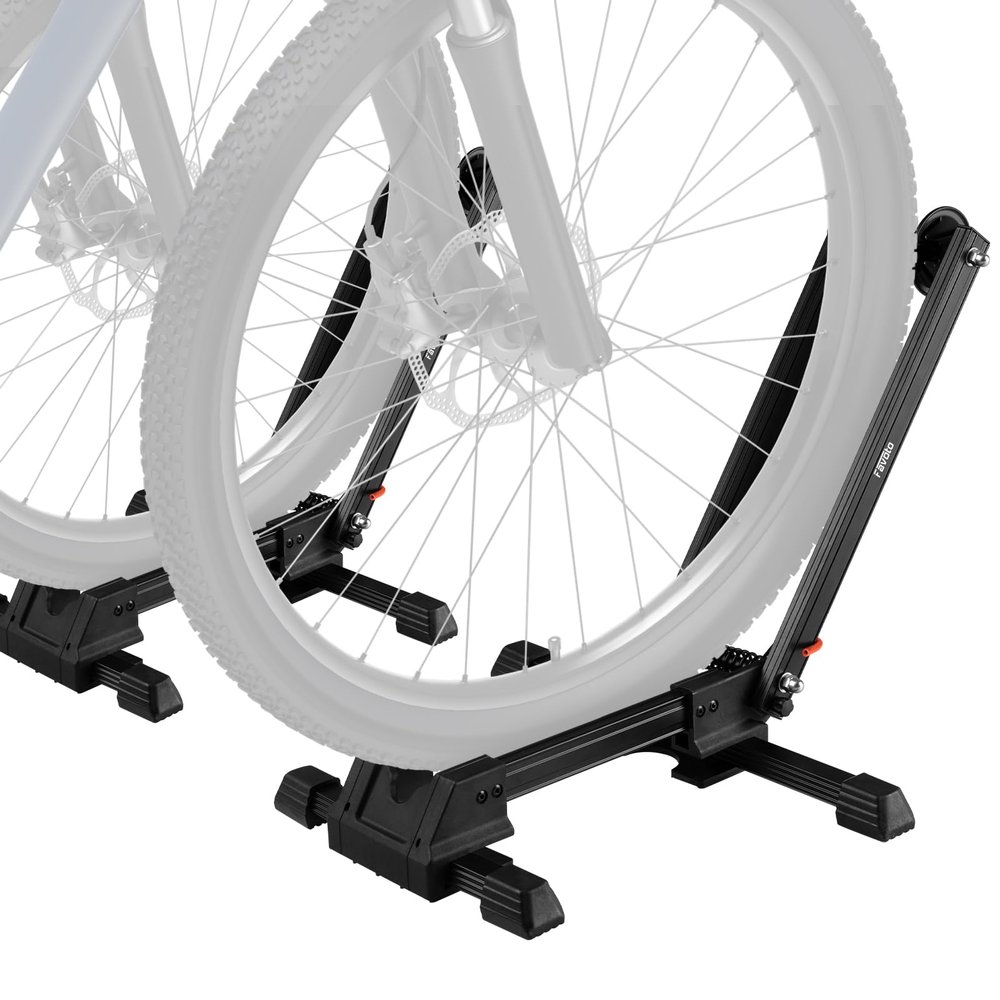 Favoto Folding Bike Stand Floor - Mountain & Road Bicycles Indoor Outdoor Garage Storage - Bicycle Parking Rack Foldable Fit 20-29 Bikes (2 Pack)
