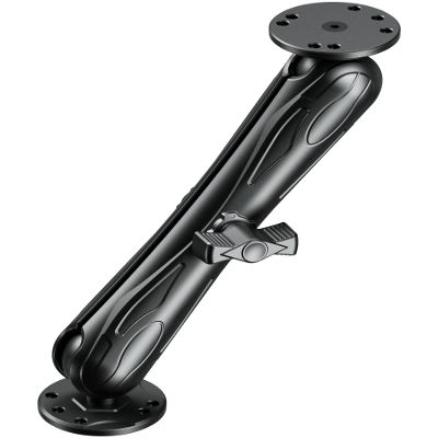 VAZESWIN Aluminum Alloy Fish Finder Mount with 1.5" Ball AMPS Hole Round Plates, 9.1" Long Arm Marine Electronic Mount Tablet Holder for Garmin, Lowrance, Humminbird, Raymarine and More