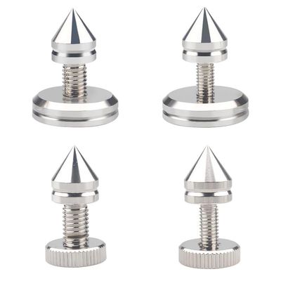 4PCS M6 M8 HiFi Audio Speaker Amplifier Spikes Pure Copper Rhodium Plated Shock Pad Speakers Repair Parts Foot Nails/Pads Stand(4PCS Foot Pads)