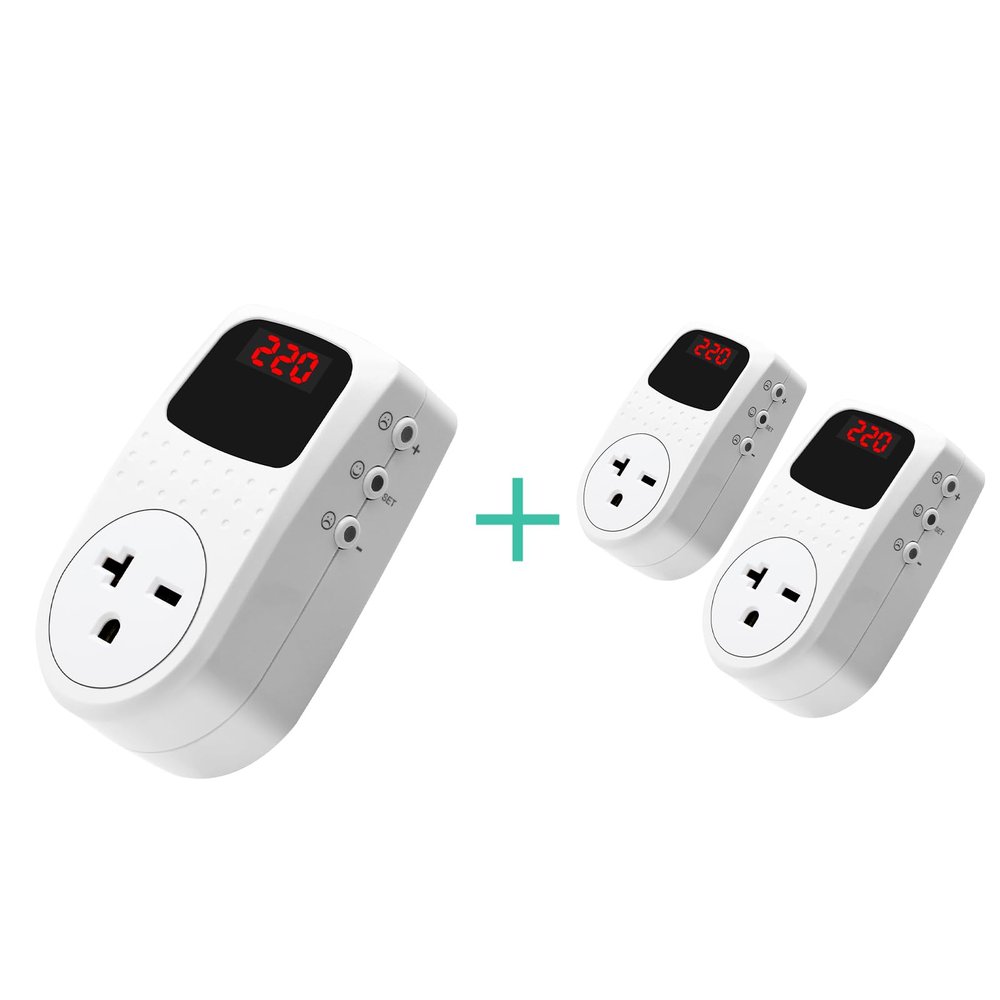 220V 3 Pack Voltage Regulator Surge Protector Bundle